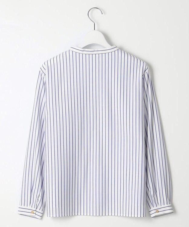 J.PRESS LADIES ストライプジャージー ピンタック カットソー オフベース系