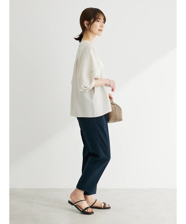 Green Parks 接触冷感　ラグランブラウス Off White