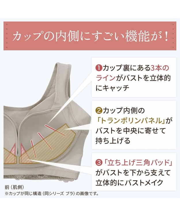 BRADELIS New York 【BRADELIS NewYork peace】綿混キャッチFITブラスリップ23 ブラデリス 補正下着 パールグレージュ