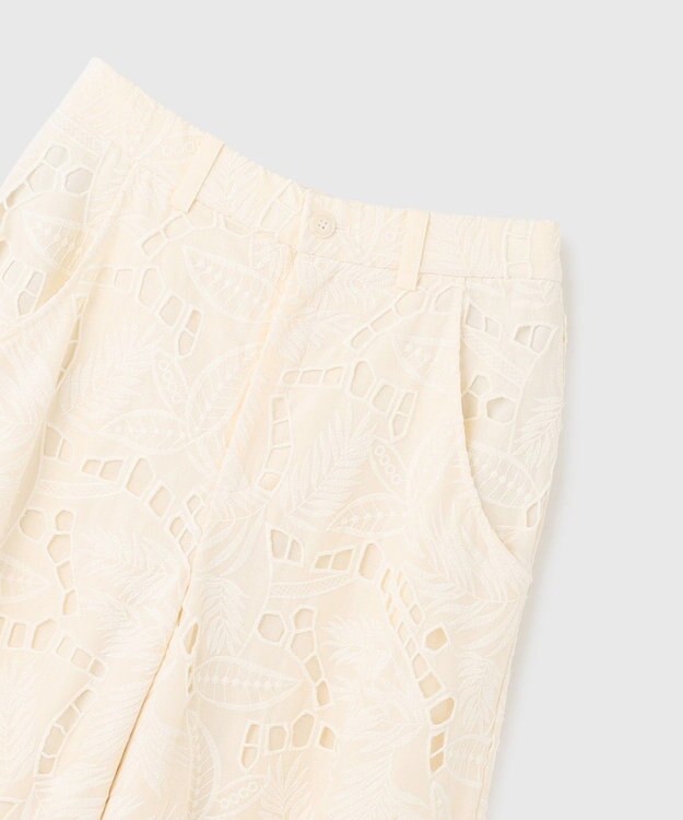 GRACE CONTINENTAL カットワークバギーパンツ キナリ