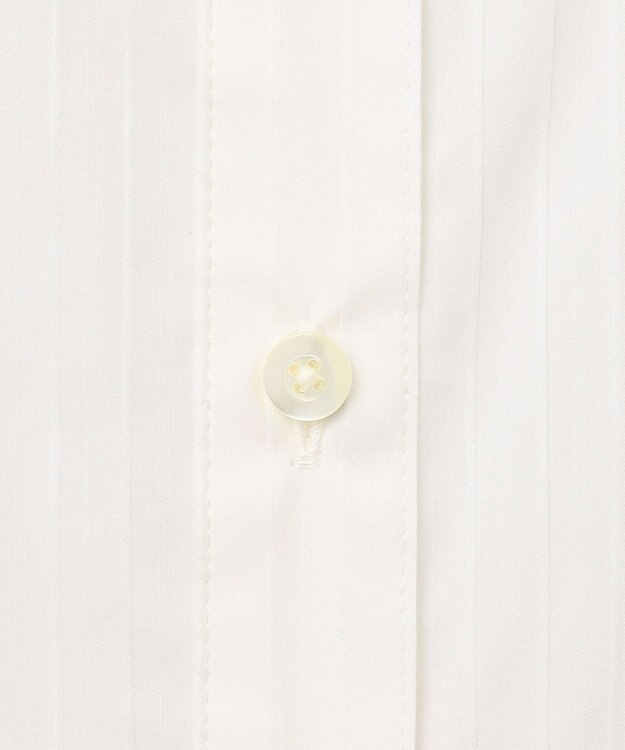 J.PRESS LADIES L 【洗える】BEZ ストライプ シャツカラー ブラウス ホワイト系1