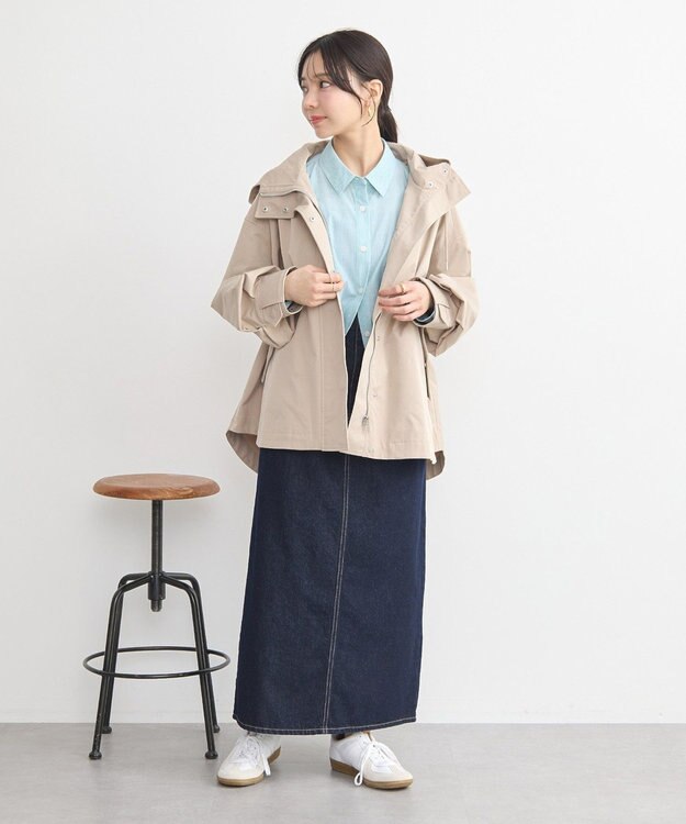 earth music&ecology ＴＲキュプラドロストシャツ Stripe White