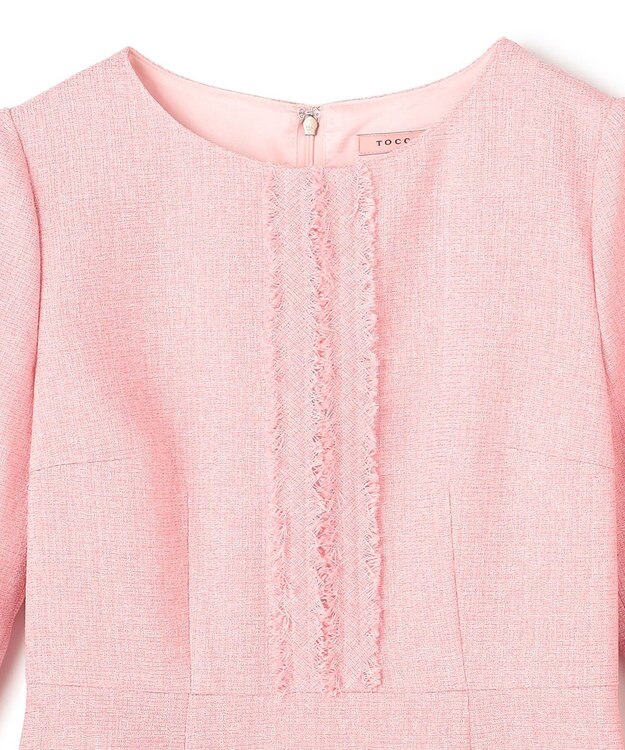 TOCCA 【洗える・消臭】MIST TWEED ドレス ピンク系5