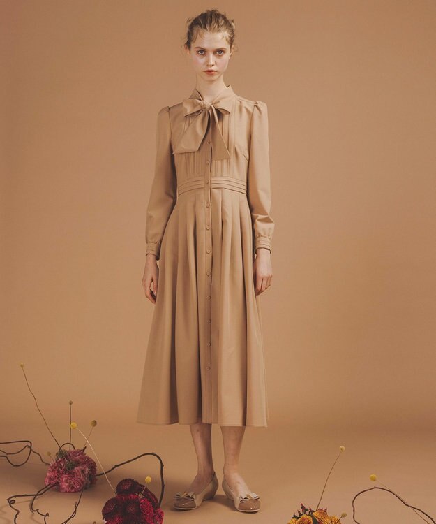 TOCCA 【洗える・消臭】SWEET CARAMEL BOX ドレス ベージュ系