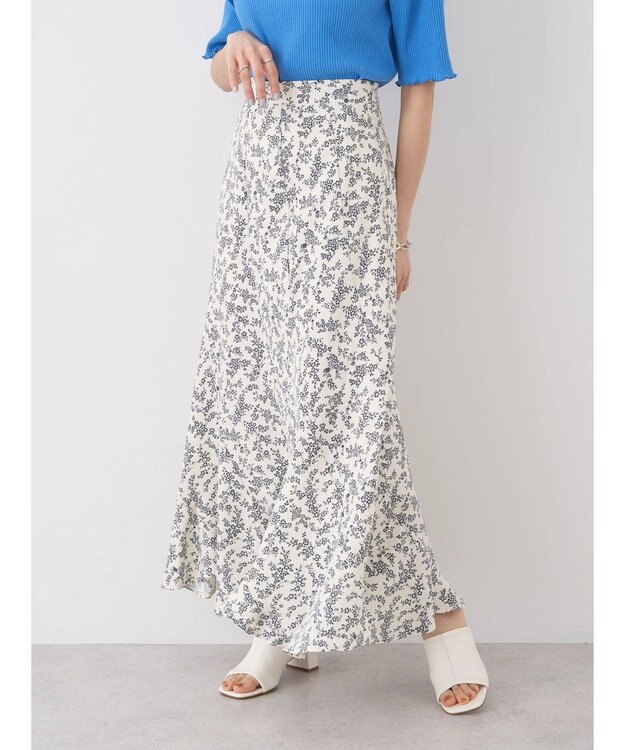 earth music&ecology エアリーエスカルゴスカート Flower