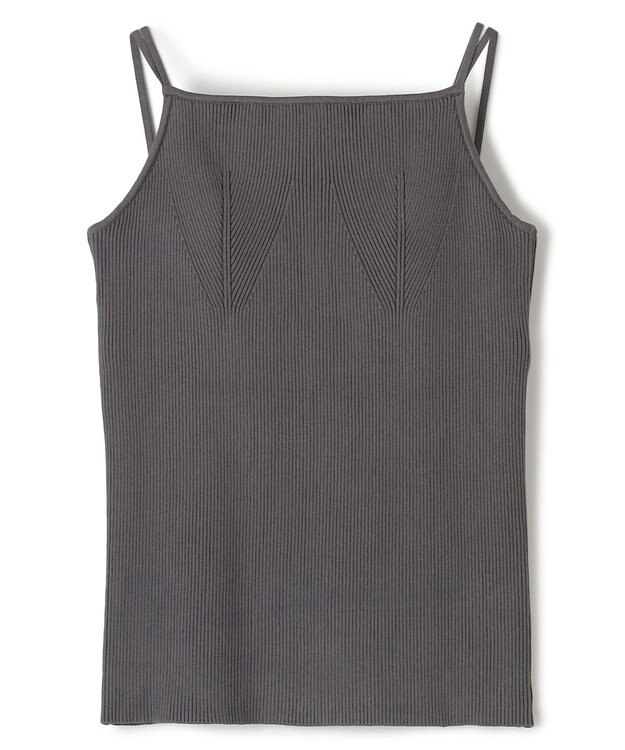 uncrave リブニット カップ付きキャミソール スレート