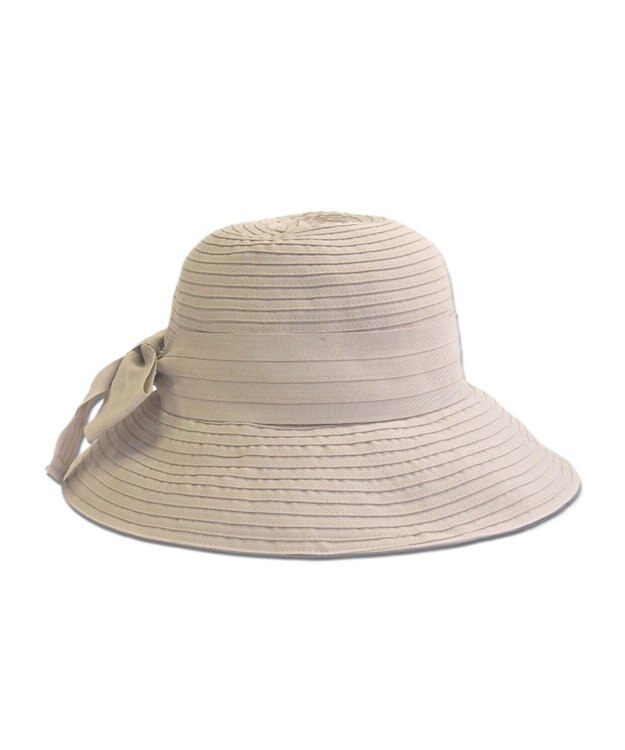 ATRENA 段折りブレード リボンつきキャペリン ベージュ