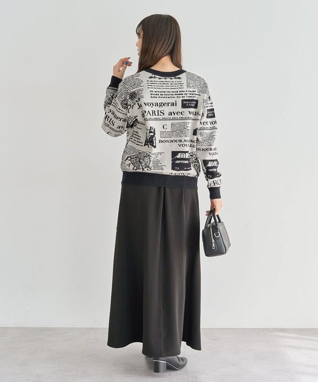 Green Parks ・ｆｕｒｒｙ　ｒａｔｅ　ジャカードニットプルオーバ Gray