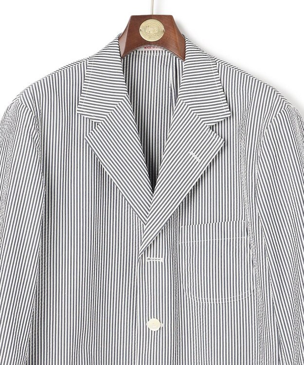 J.PRESS MEN 【J.PRESS ORIGINALS】Silk Seersucker 3B Sack Jacket / Japan Made ネイビー系1