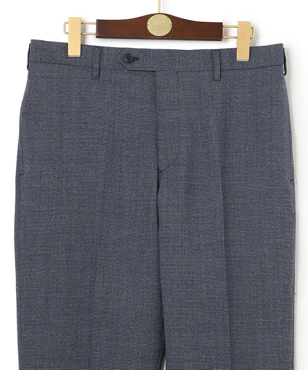 J.PRESS MEN 【J.PRESS BASIC】ペピンメリノコンフォート ストレッチムリネ ハウンドトゥース スラックス ブルー系8