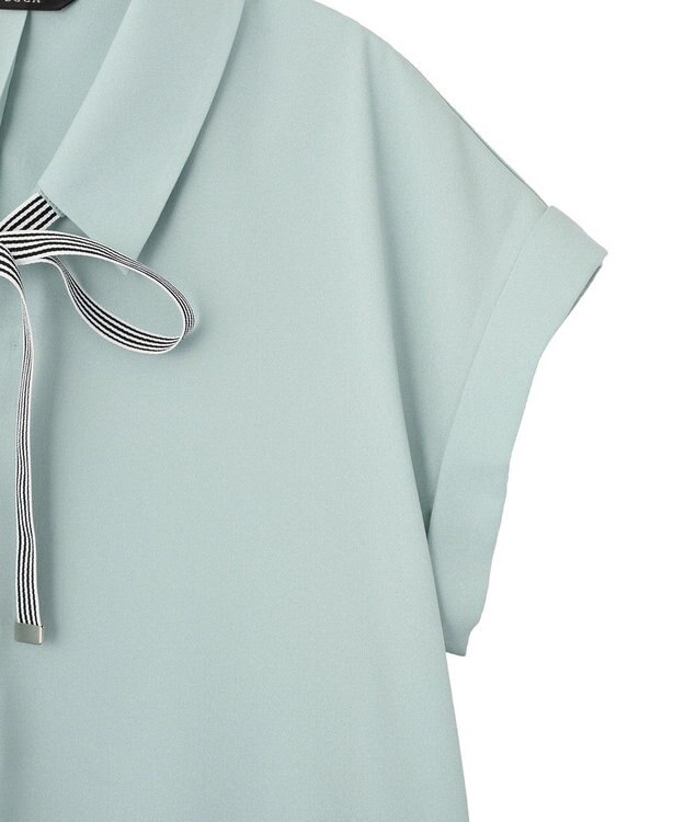 YECCA VECCA 2wayストライプリボンブラウス Mint