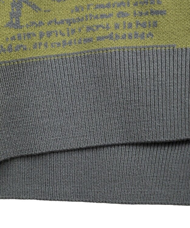 Green Parks ・ｆｕｒｒｙ　ｒａｔｅ　ジャカードニットプルオーバ Yellow