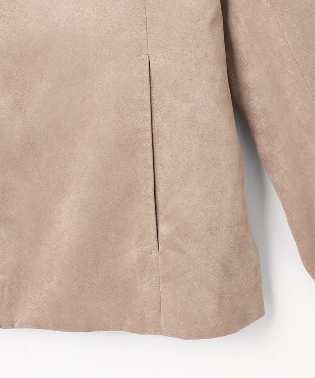 J.PRESS LADIES ライトマイクロスエード ブルゾン ベージュ系