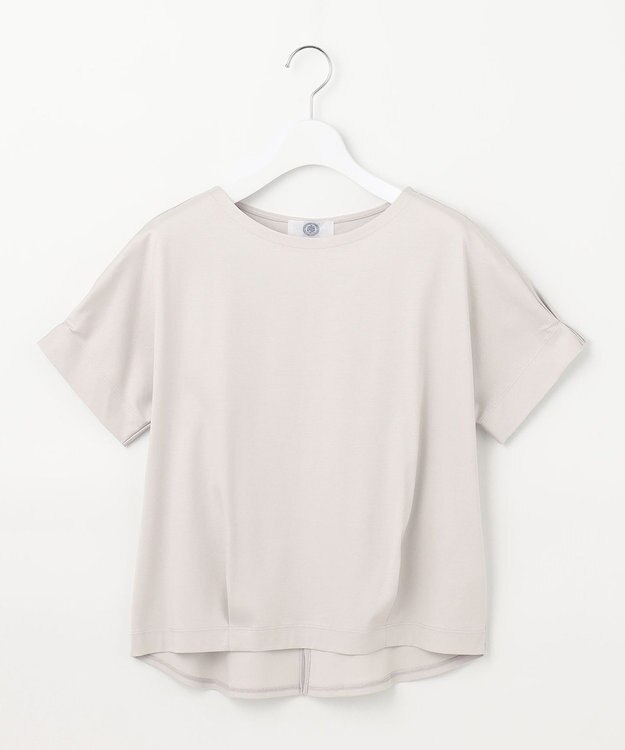 J.PRESS LADIES L 【接触冷感】コットンスムース フレンチスリーブ カットソー グレージュ系