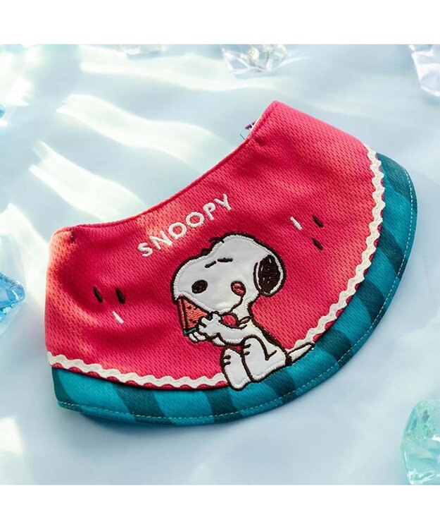 PET PARADISE スヌーピー クールバンダナ 《スイカ柄》 中型犬 大型犬 レッド