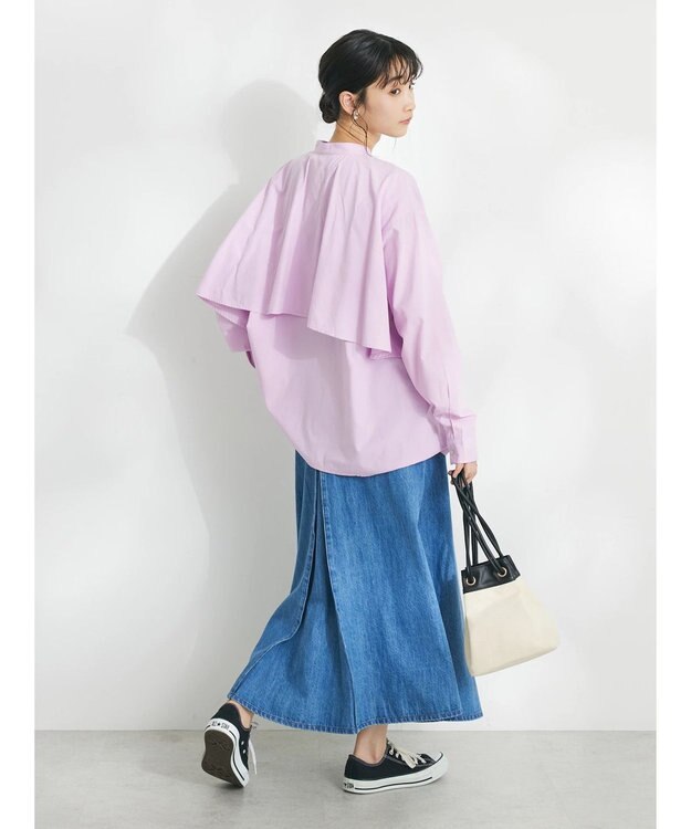 CRAFT STANDARD BOUTIQUE Ａライン４ＷＡＹデニムスカート Light Indigo