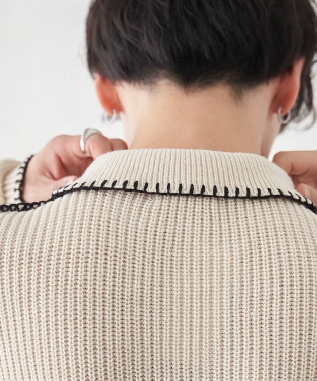 WEGO ハンドステッチポロプルオーバー ホワイト