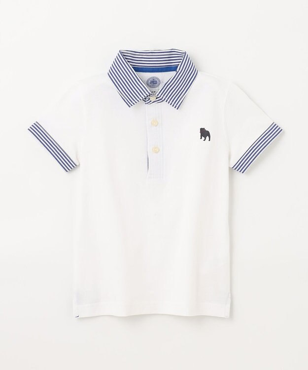 J.PRESS KIDS 【110-130cm】ブル ポロシャツ オフホワイト系