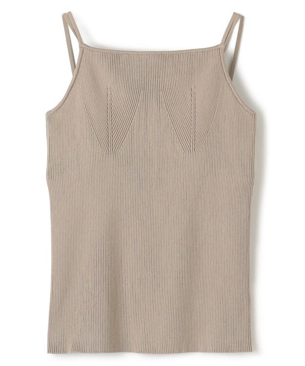 uncrave リブニット カップ付きキャミソール グレージュ