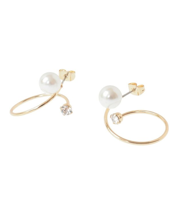 YECCA VECCA パールスパイラルピアス Gold