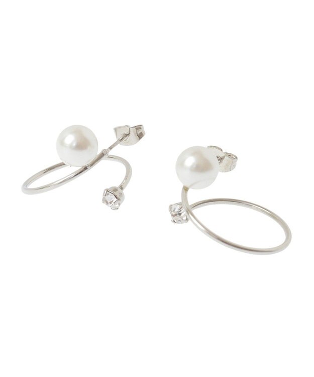 YECCA VECCA パールスパイラルピアス Silver