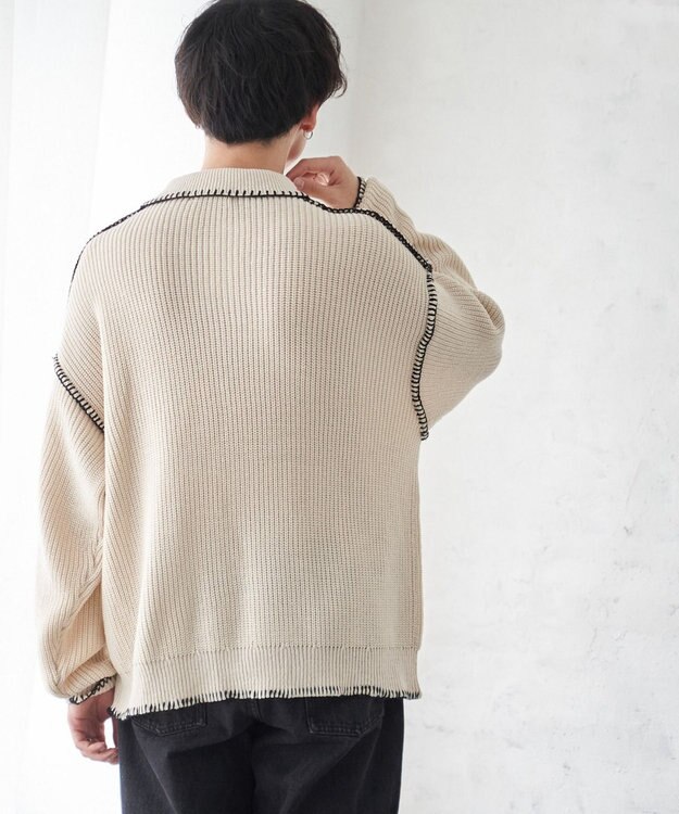 WEGO ハンドステッチポロプルオーバー ホワイト