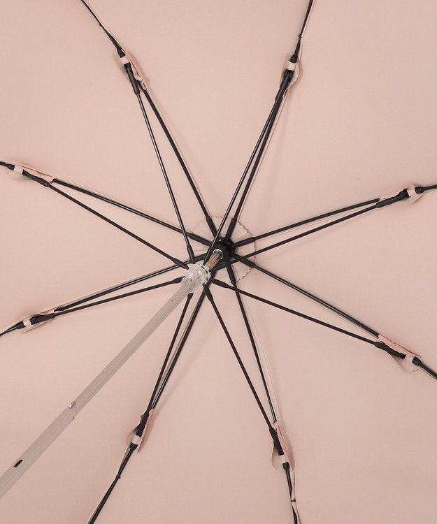 MOONBAT PAUL&JOE ACCESSOIRES (ポール&ジョー) 晴雨兼用日傘 長傘 ワンポイントクリザンテームフリル 一級遮光 遮熱 UV ピーチ