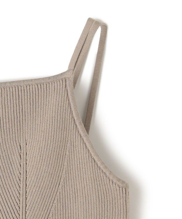 uncrave リブニット カップ付きキャミソール グレージュ