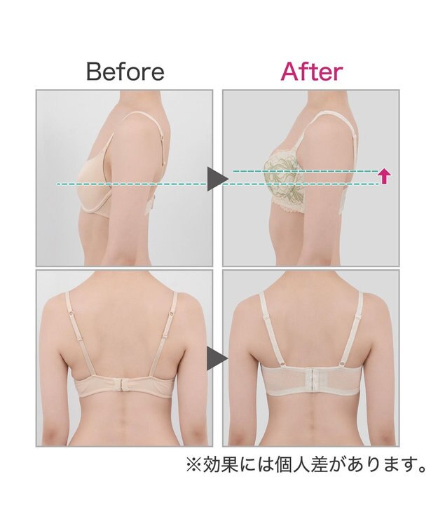 BRADELIS New York 【BRADELIS New York/ 育乳補整ブラ・STEP2 寄せる】ローズステップ2ブラ24A1  谷間を作ってキープする補正ブラ アイボリー