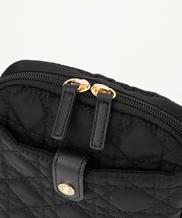 LA BAGAGERIE グリッドキルティングミニショルダー ブラック