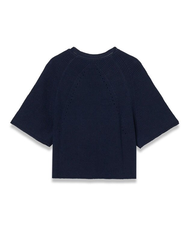 JOSEPH 【洗える】リネンブレンド　ショートスリーブニット Navy