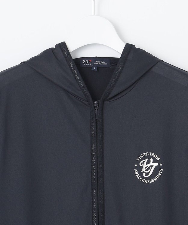 23区GOLF 真夏ゴルフにも最適【WOMEN】【UVケア】３０Ｄカノコ インナーパーカ ネイビー系