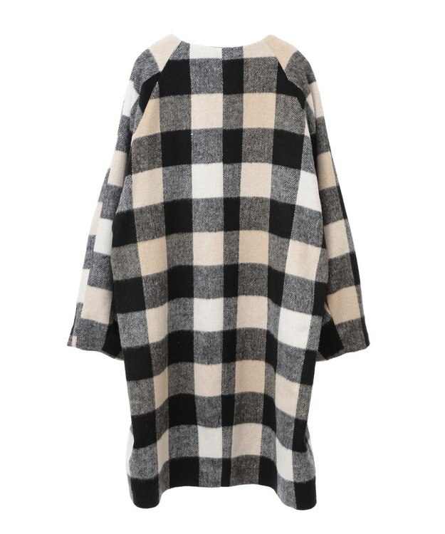 Green Parks シャギーノーカラーコート Beige