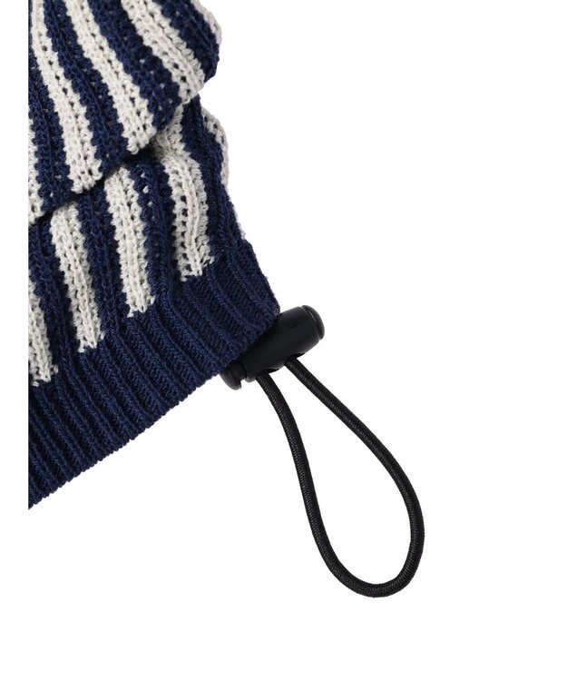 Green Parks ストライプドロストベスト Navy