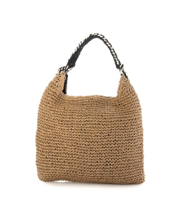 UNBILLION カシュカシュ cachecache / パラコードハンドルクロッシェトート カゴバッグ キャメル