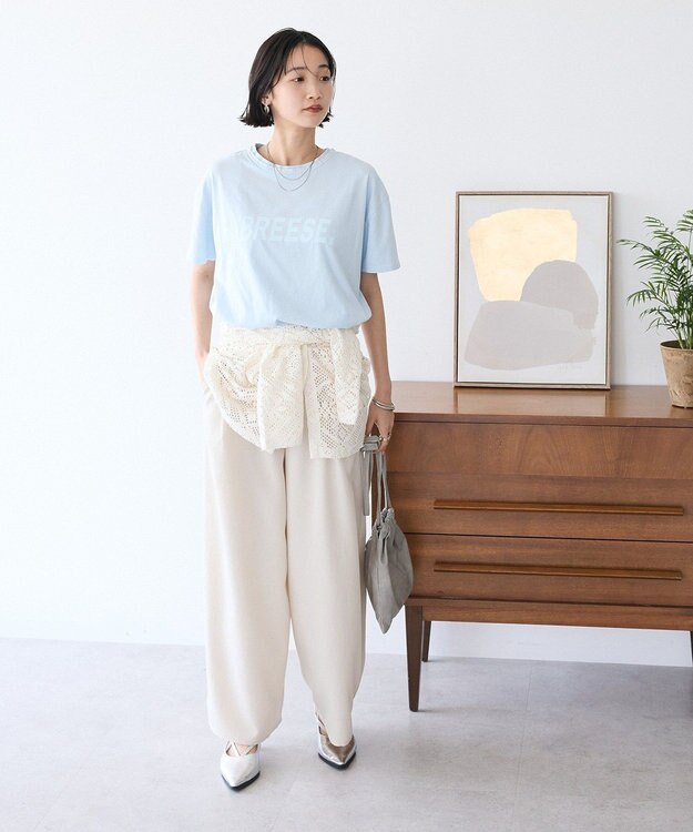 CRAFT STANDARD BOUTIQUE ヴィンテージ加工ロゴTEE Sax