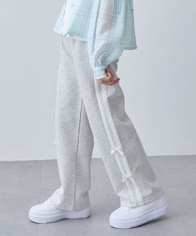 ANY KIDS 【洗濯機可能/速乾】ドライタッチ トラックパンツ グレー