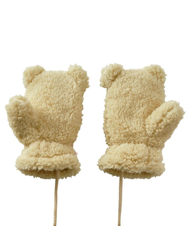 MIKI HOUSE HOT BISCUITS 【1歳-5歳】 もこくま顔ドン ボアミトン ベージュ