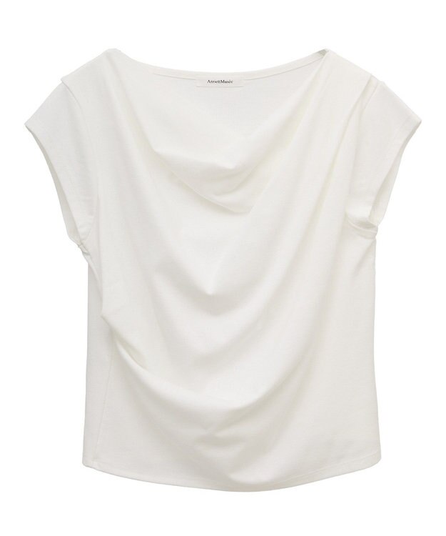 Green Parks ドレープオフショルフレンチ袖Ｔシャツ Off White