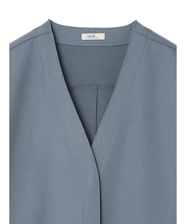 earth music&ecology 圧縮風ポンチコーディガン Sax