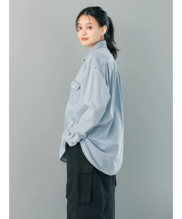 AMERICAN HOLIC Ｗポケットデニムシャツ Indigo