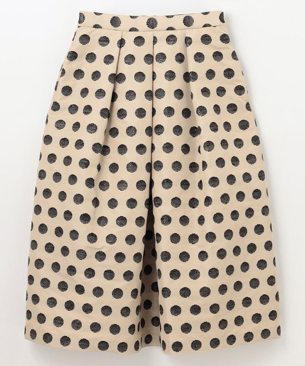 GRACE CONTINENTAL ラメドットジャガードスカート ベージュ