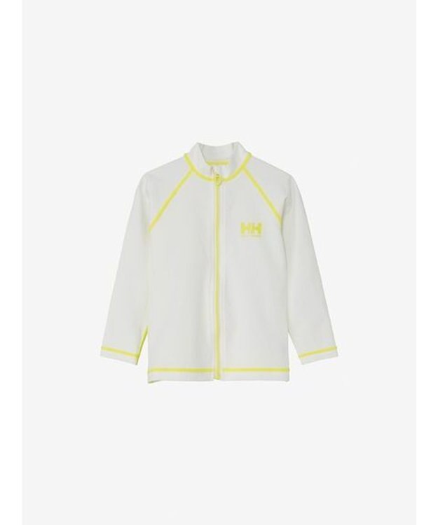 HELLY HANSEN 【キッズ】ロングスリーブ HHフルジップラッシュガード オフホワイト