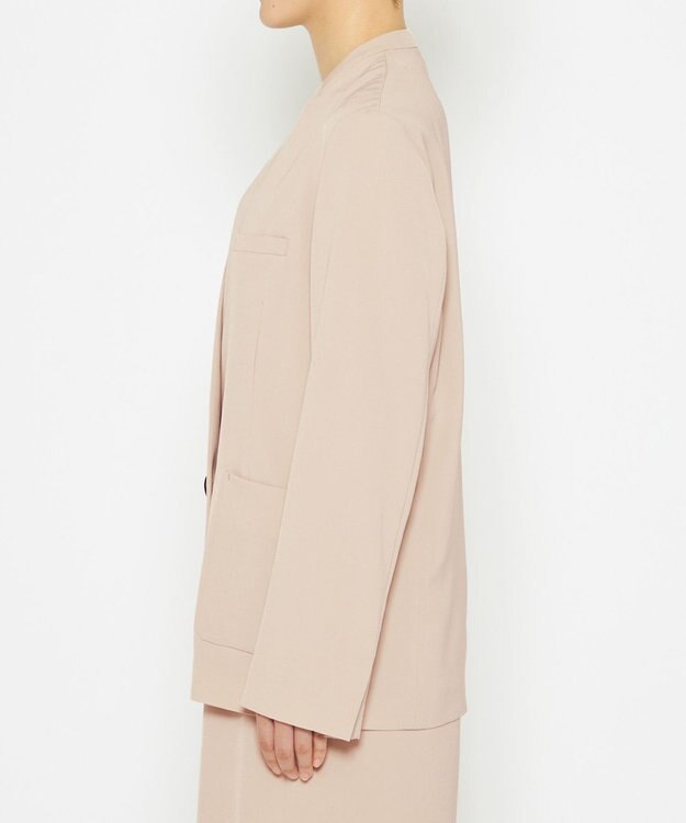 uncrave 【接触冷感・撥水・洗濯機洗い可】クールタッチツイル ジャケット（uncrave STANDARD） ピンクベージュ