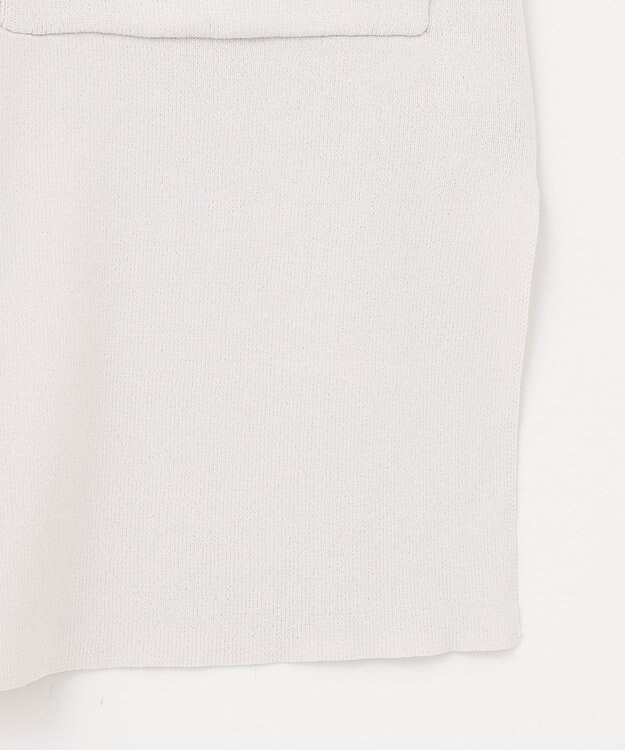 ANY L ロングニットジレ オイスター