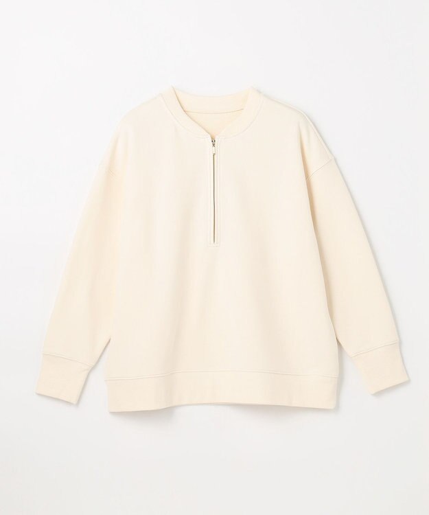 ANY ハーフジップスウェット エクリュ