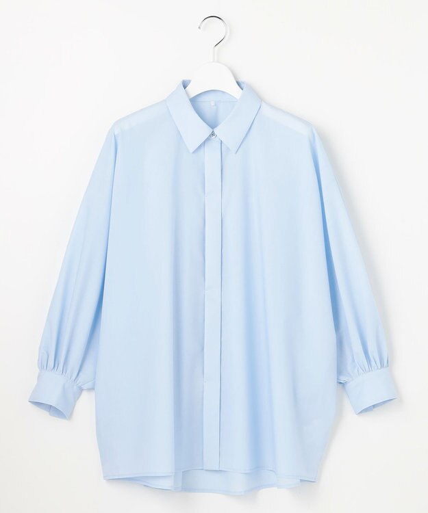 自由区 フォルム シャツ ブルー