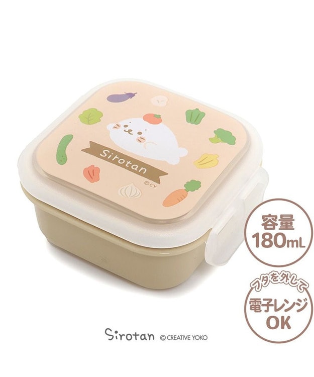 Mother garden しろたん フルーツケース キッチン柄 180mL 日本製 ベージュ