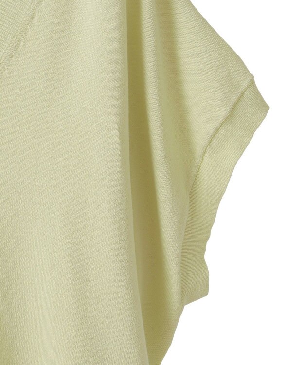 CRAFT STANDARD BOUTIQUE バックギャザーＶネックニットベスト Light Yellow