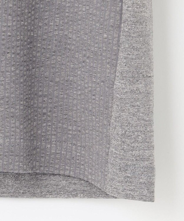 JOSEPH ABBOUD 【オーガニックコットン使用・好評につき長袖登場！】JOE COTTONサッカーTシャツ ライトグレー系